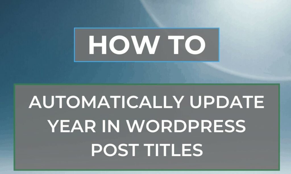Cập nhật tự động ngày tháng năm trong tiêu đề