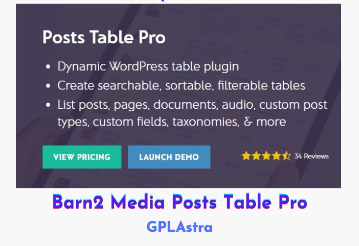 Posts Table Pro Free Download