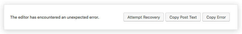 The editor has encountered an unexpected error