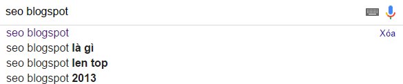 Gợi ý SEO blogspot