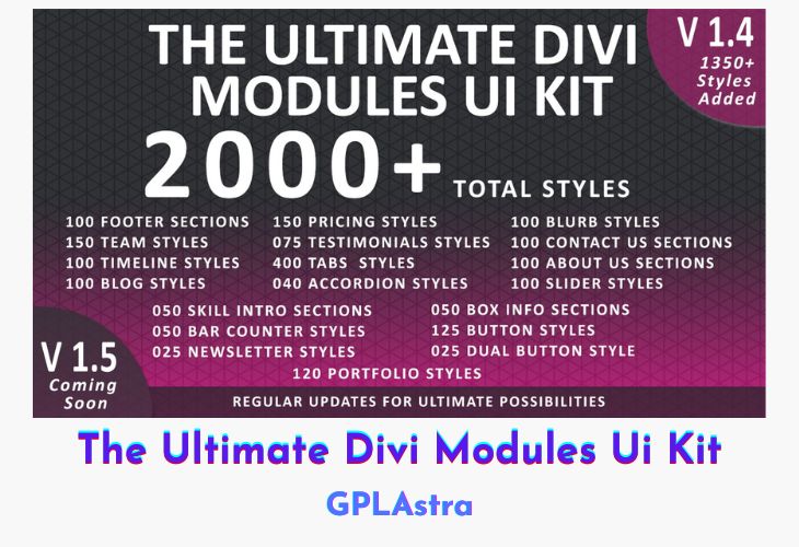 The Ultimate Divi Modules Ui Kit Free Download