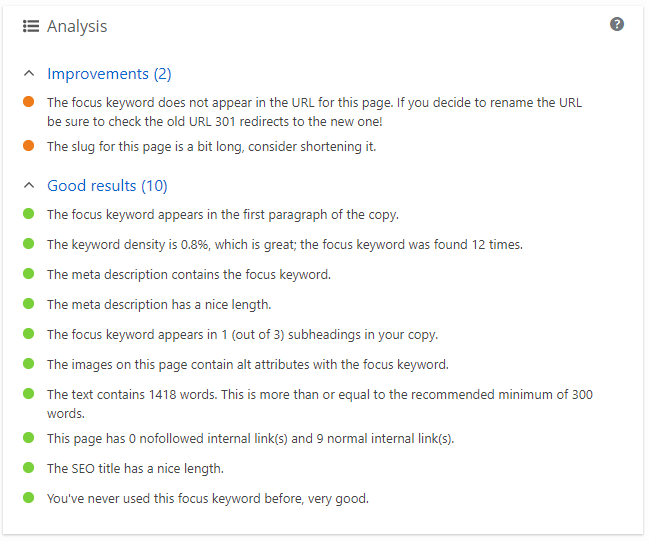 Các tiêu chí viết bài chuẩn SEO của Yoast SEO
