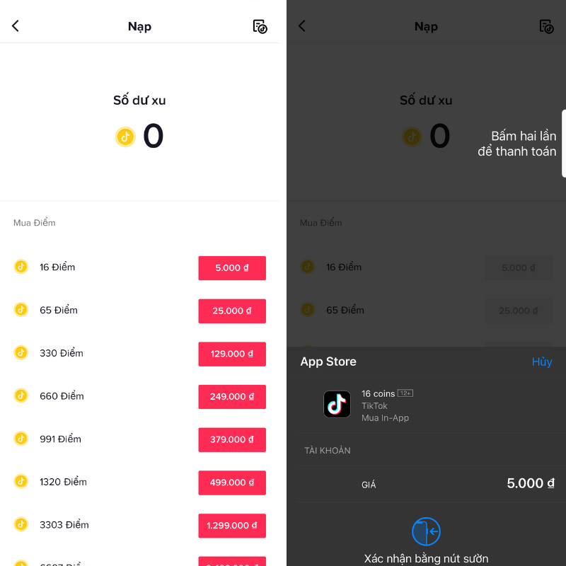 Cách mua xu TikTok