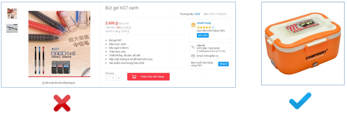 8-2 các lý do khiến sản phẩm bị từ chối