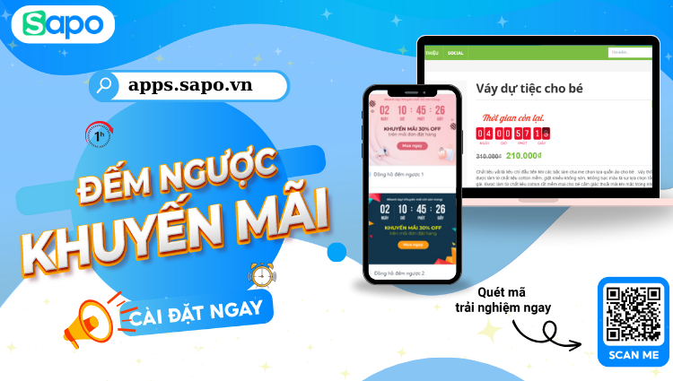 Ứng dụng Đếm ngược khuyến mãi