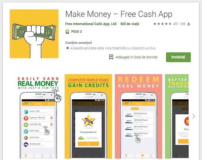 App kiếm tiền nước ngoài uy tín Make Money