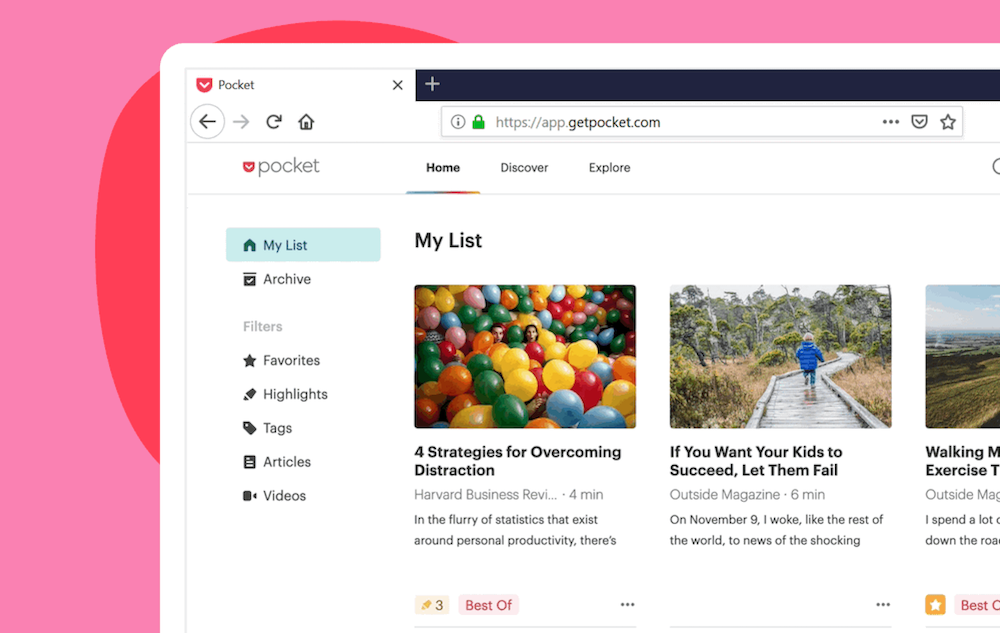 Web quản lý thời gian Pocket