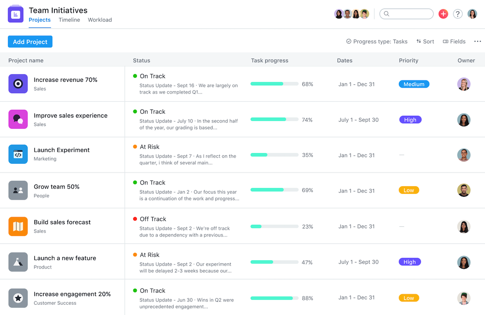 Phần mềm quản lý thời gian hiệu quả Asana