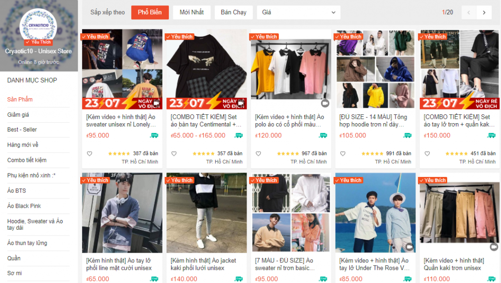 ban-chay-tren-shopee-2 thời trang trên shopee