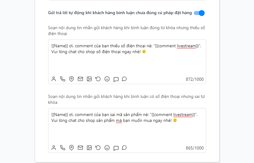 trả lời comment tự động