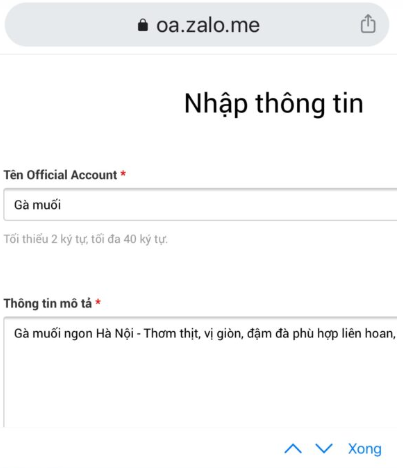 cách tạo tài khoản zalo page