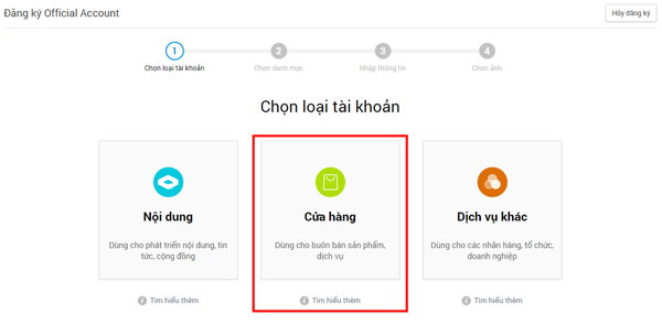 cách tạo tài khoản zalo page