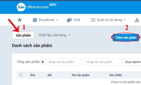 cách đăng sản phẩm trên zalo page