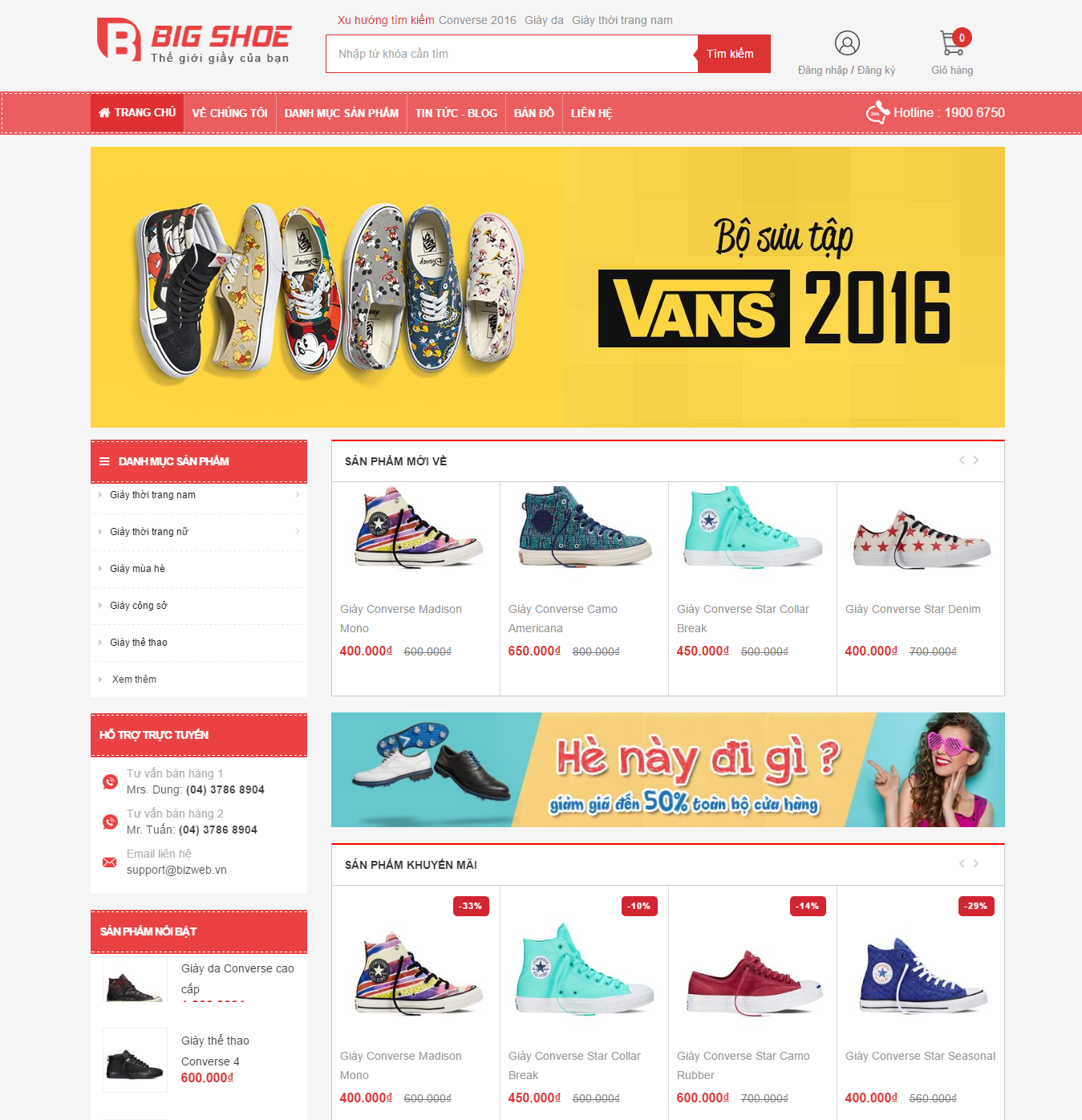 6 Theme Bizweb Responsive đẹp nhất dành tặng khách hàng tháng 7/2016