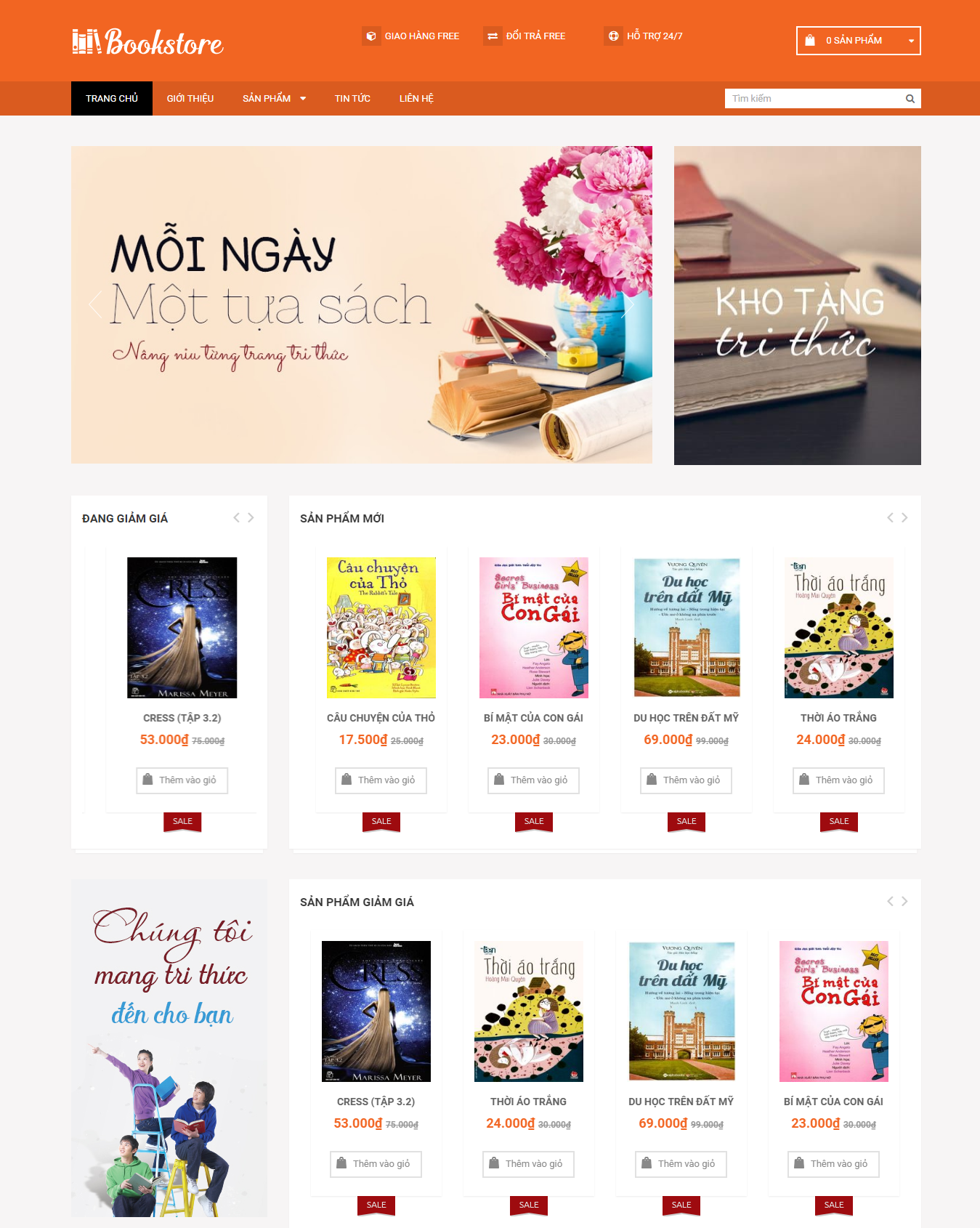 Bookstore - website mua sách trực tuyến hàng đầu Việt Nam