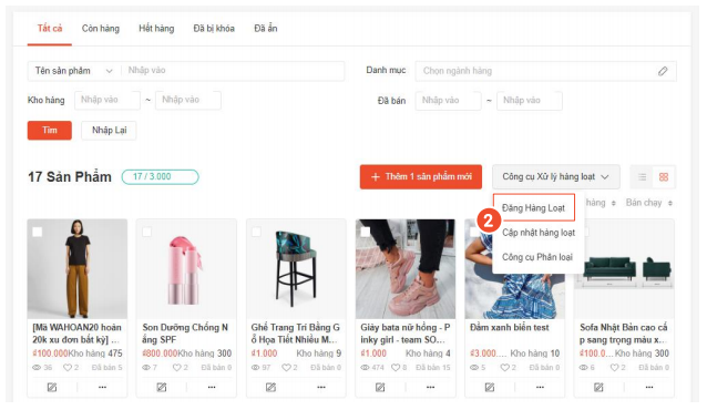 các bước đăng sản phẩm lên shopee