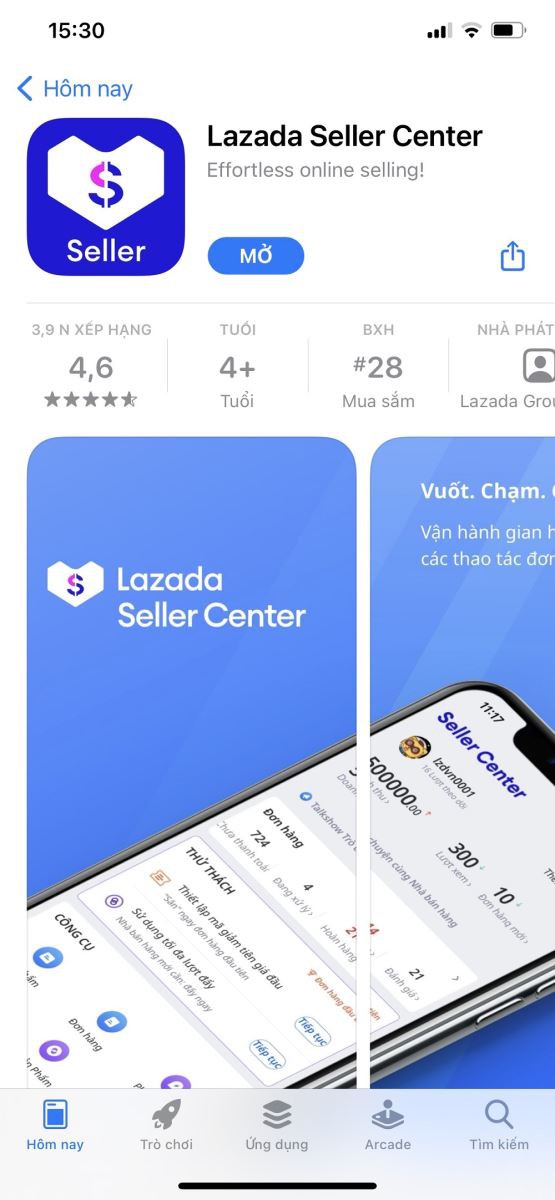 bán hàng trên Lazada bằng điện thoại