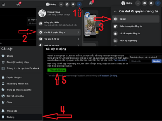 xác minh facebook bằng số điện thoại