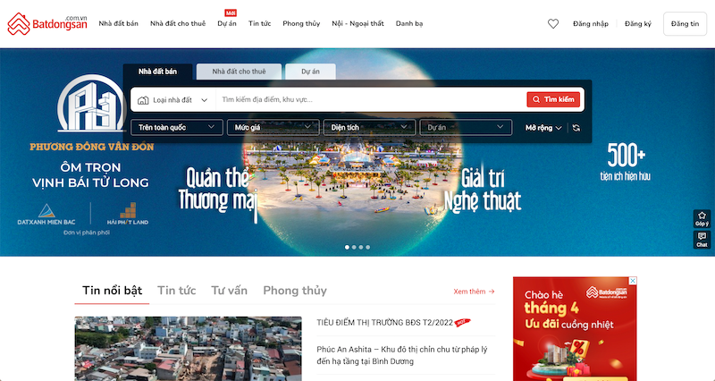 Trang mua bán nhà đất chuyên nghiệp Batdongsan.com