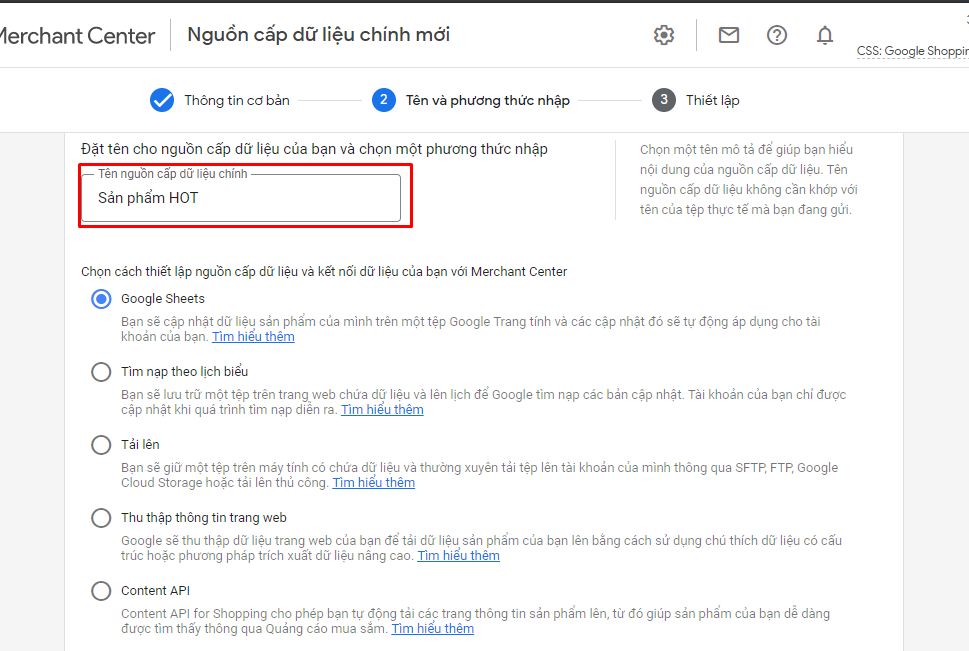 chạy quảng cáo Google Shopping