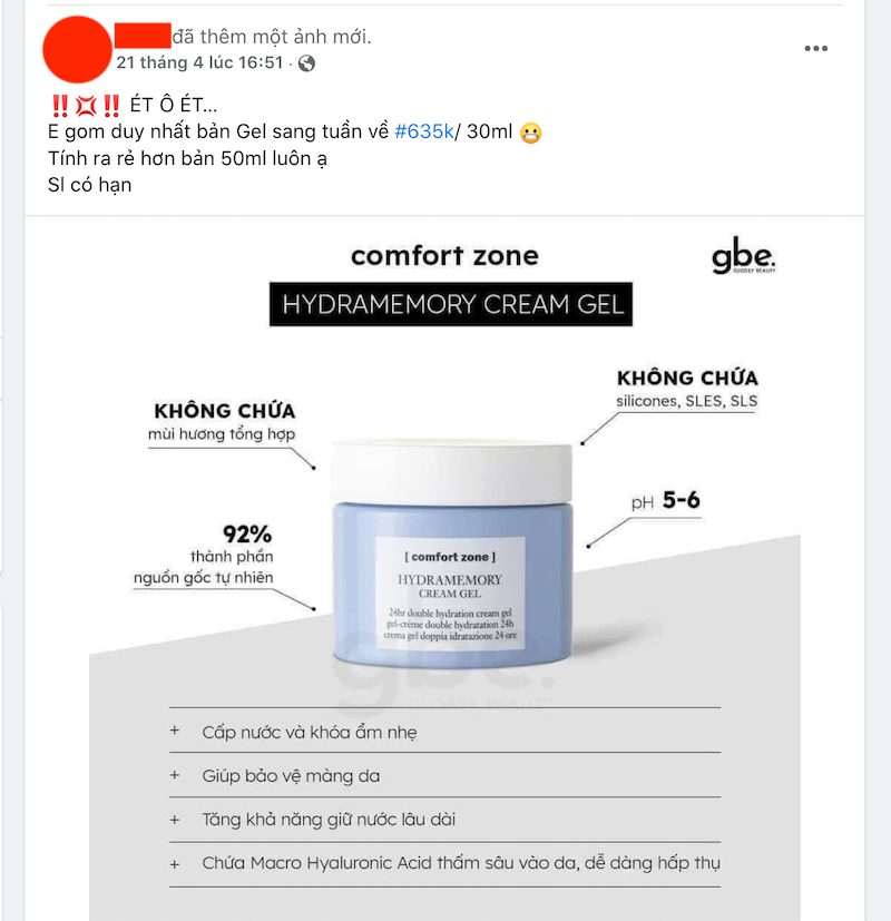 cách đăng bài bán mỹ phẩm trên Facebook