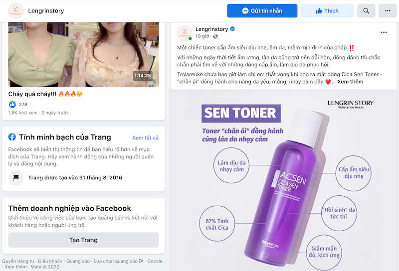 Cách đăng bài bán mỹ phẩm hiệu quả trên Fanpage
