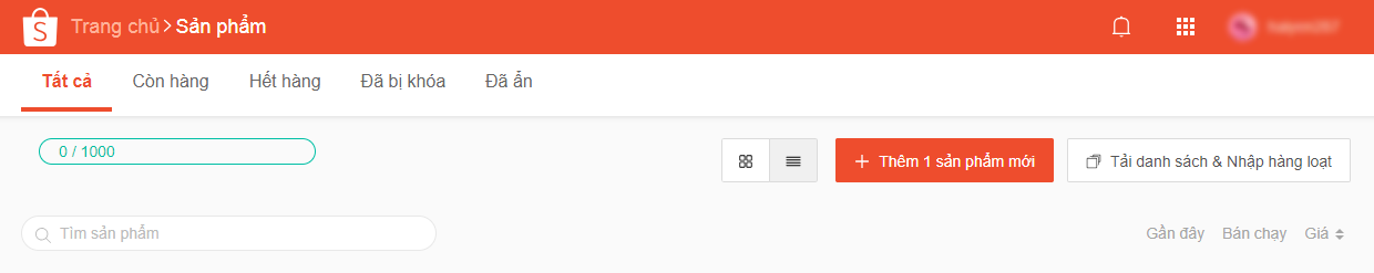 Thêm sản phẩm mới trên shopee