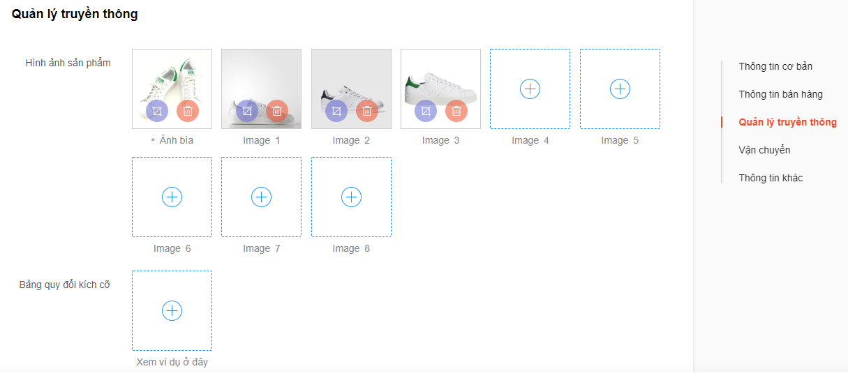 Thêm hình ảnh cho sản phẩm