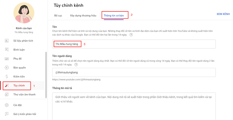 Cách đổi tên kênh Youtube đơn giản