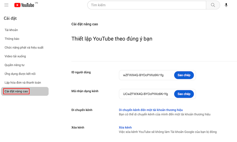 Cách tùy chỉnh url cho kênh Youtube