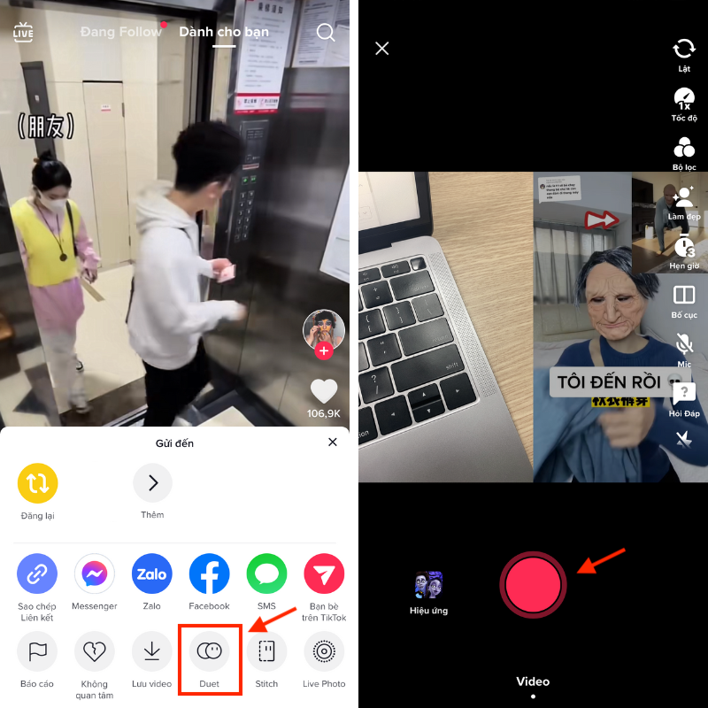 cach-duet-tren-tiktok1 Duet sử dụng âm thanh gốc