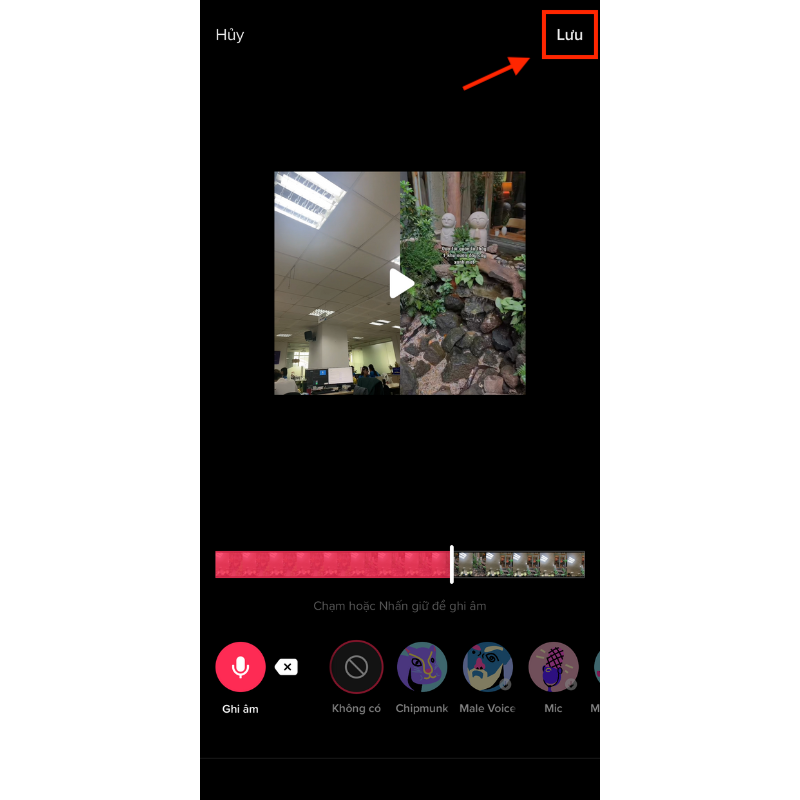 cach-duet-tren-tiktok4 Duet sử dụng âm thanh được ghi âm