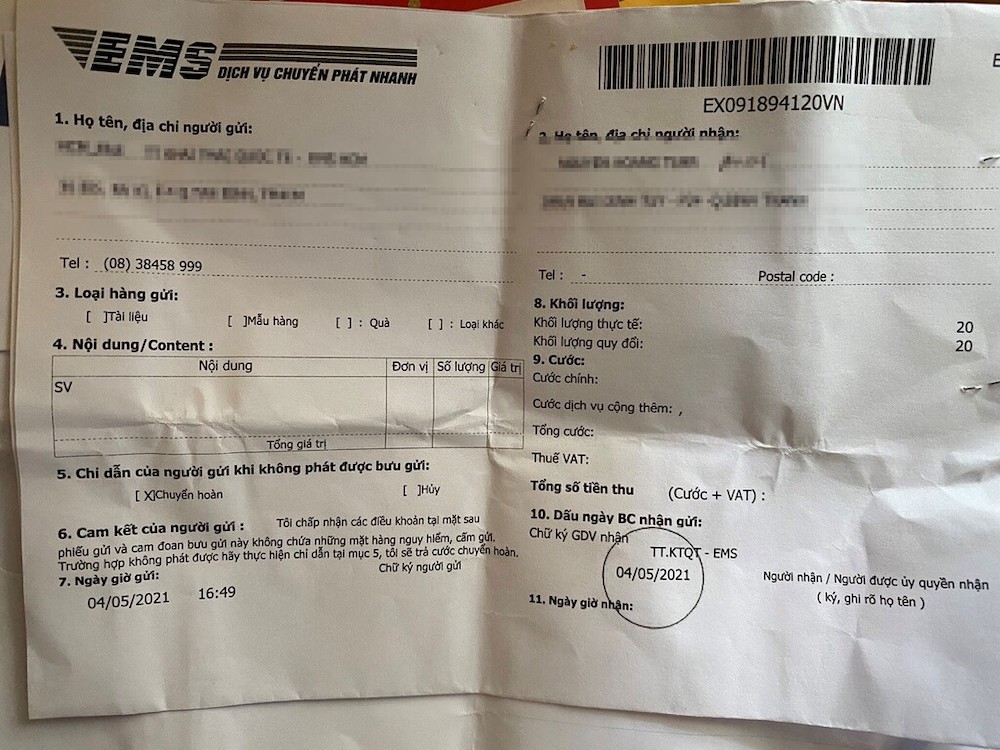 Đối chiếu vận đơn