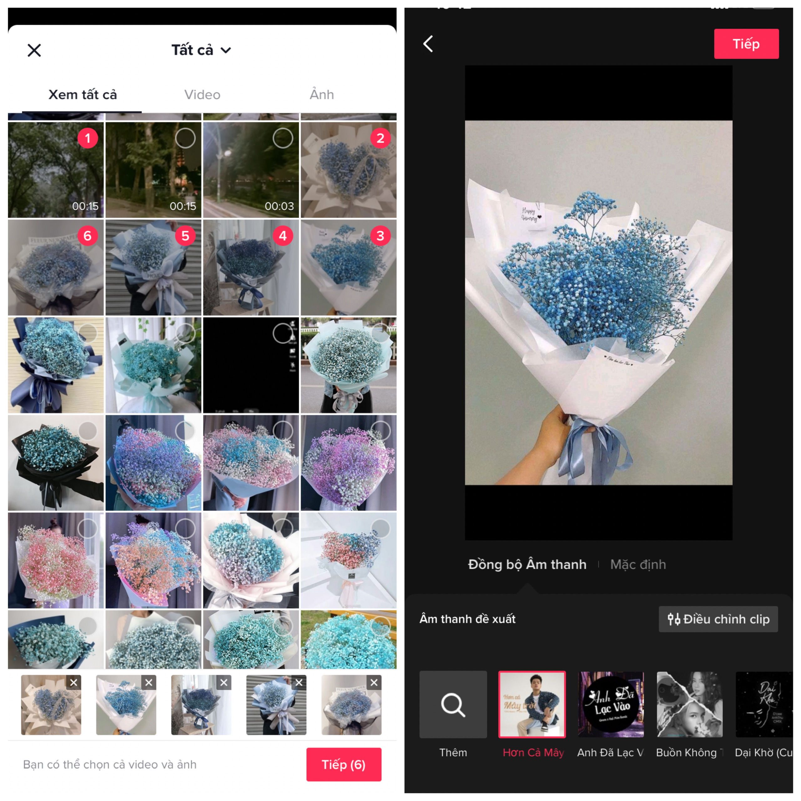 Cách ghép ảnh vào video trên TikTok