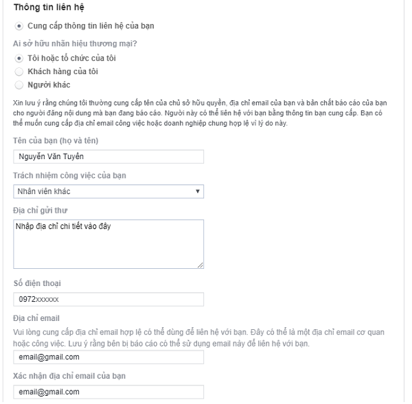 report facebook giả mạo
