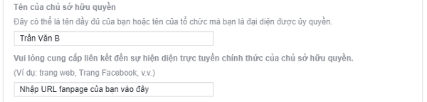 báo cáo bản quyền facebook