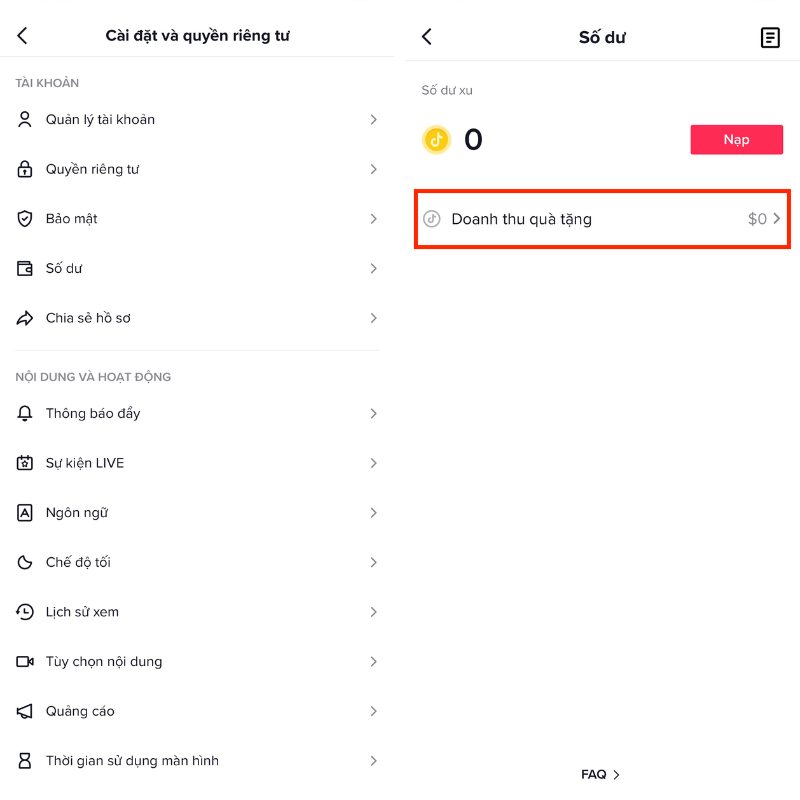 Cách rút tiền từ TikTok
