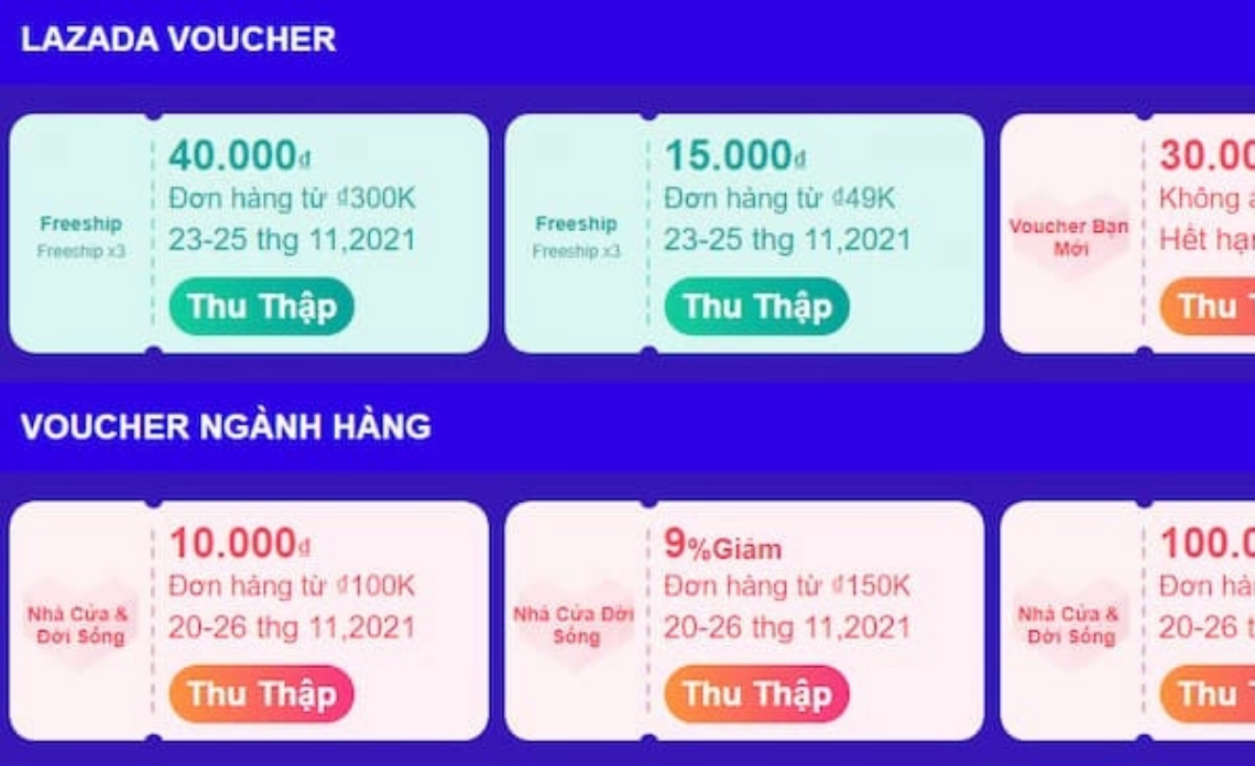 cách dùng voucher Lazada