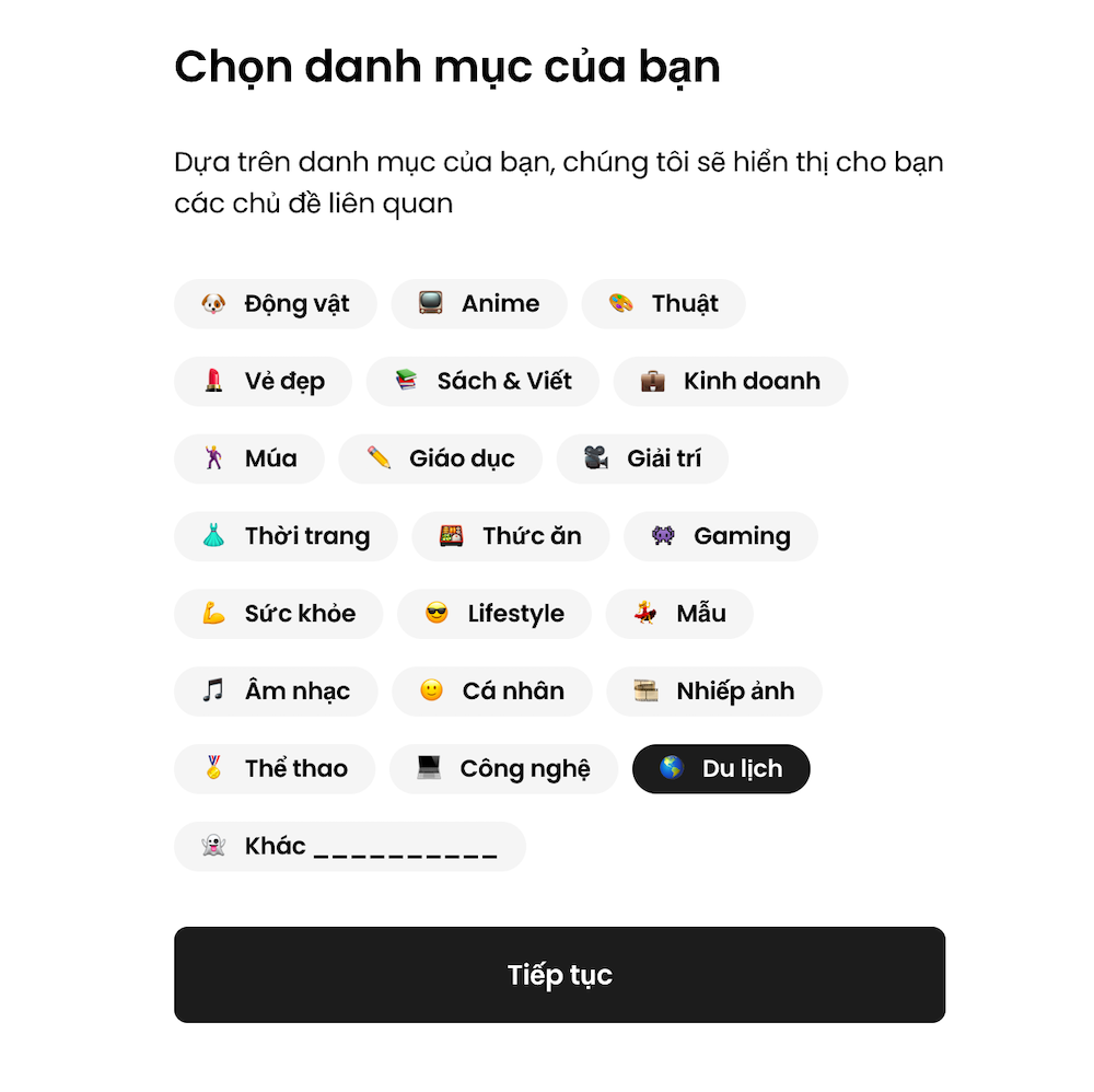 Tạo link bio với Beacons