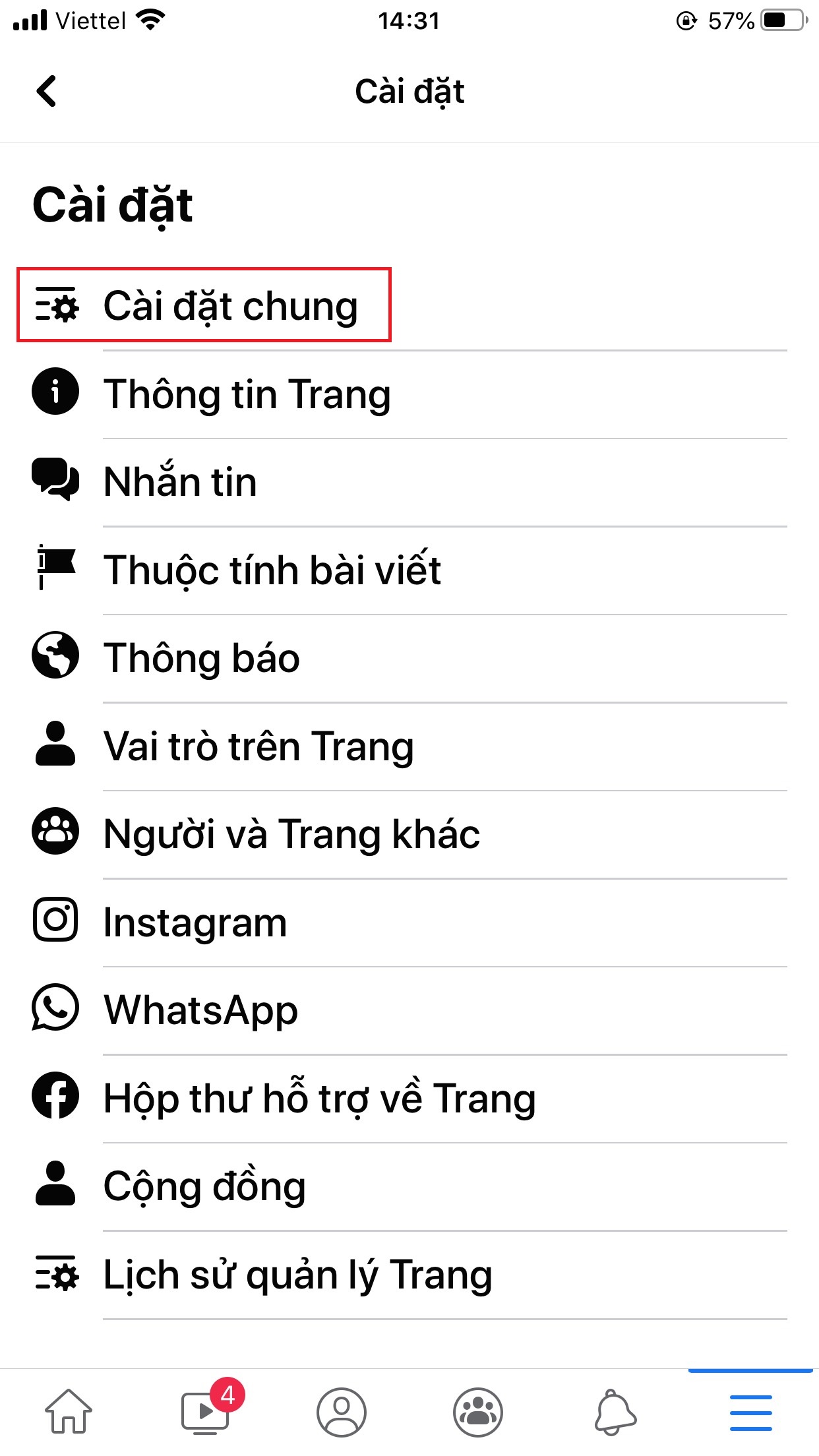Cách xoá fanpage trên điện thoại iPhone