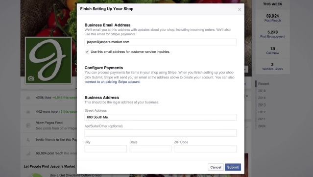 cài đặt cửa hàng trên fanpage 9