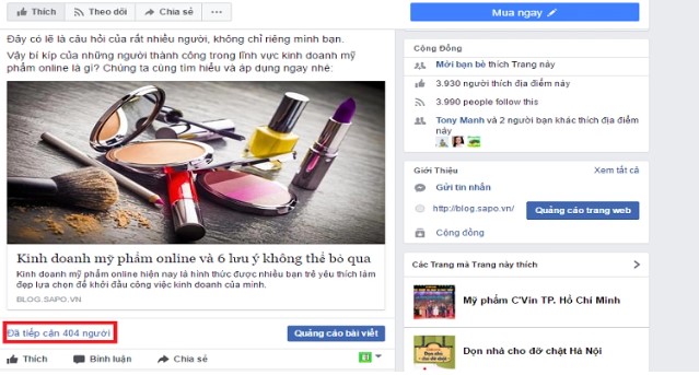 đo lường hiệu quả khi phát triển fanpage bán hàng