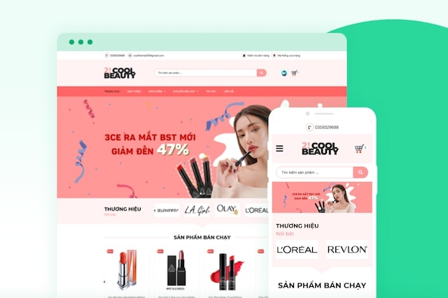 Web mỹ phẩm Cool Beauty