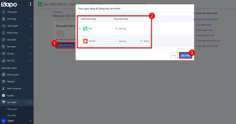 đăng bán sản phẩm đa sàn trên sapo go