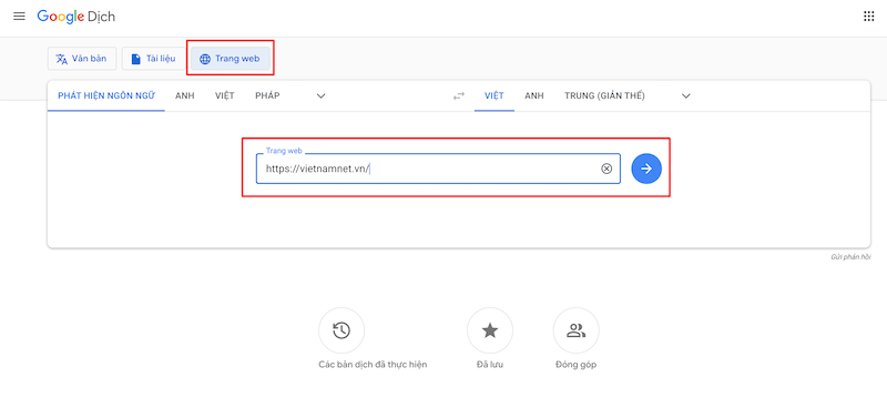 Cách dịch trang web sang tiếng việt bằng Google Translate