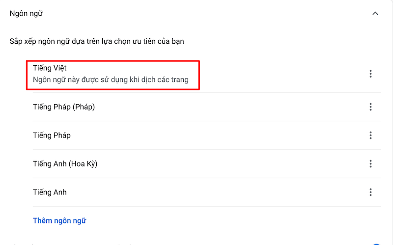 cách dịch trang web sang tiếng việt trên Chrome