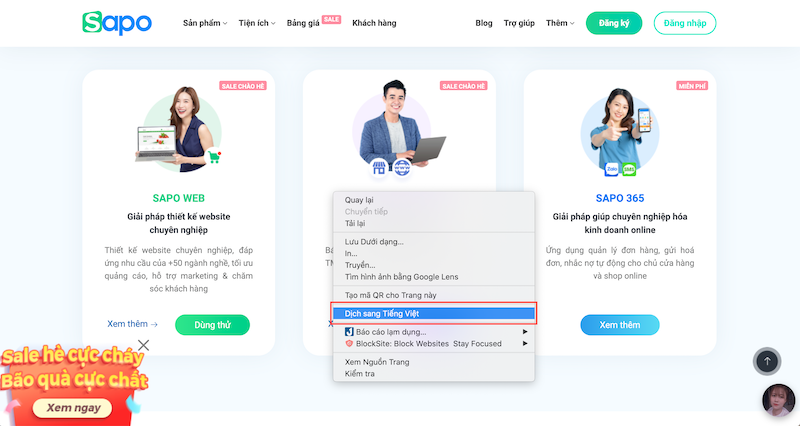 Cách dịch trang web sang tiếng việt trên Chrome
