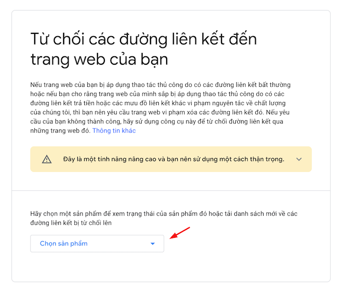Hướng dẫn sử dụng Google Disavow Link Tool