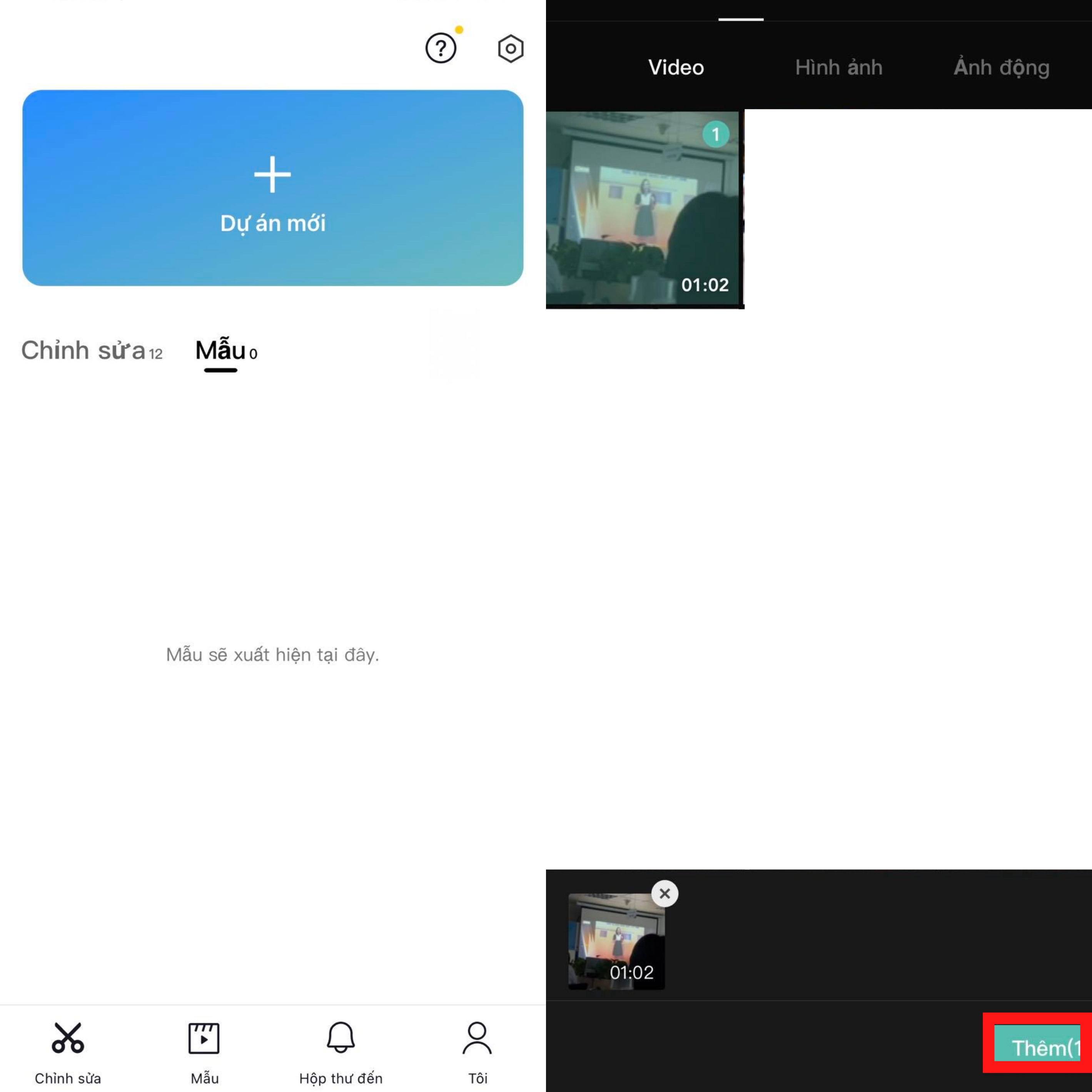 edit video tiktok trên capcut