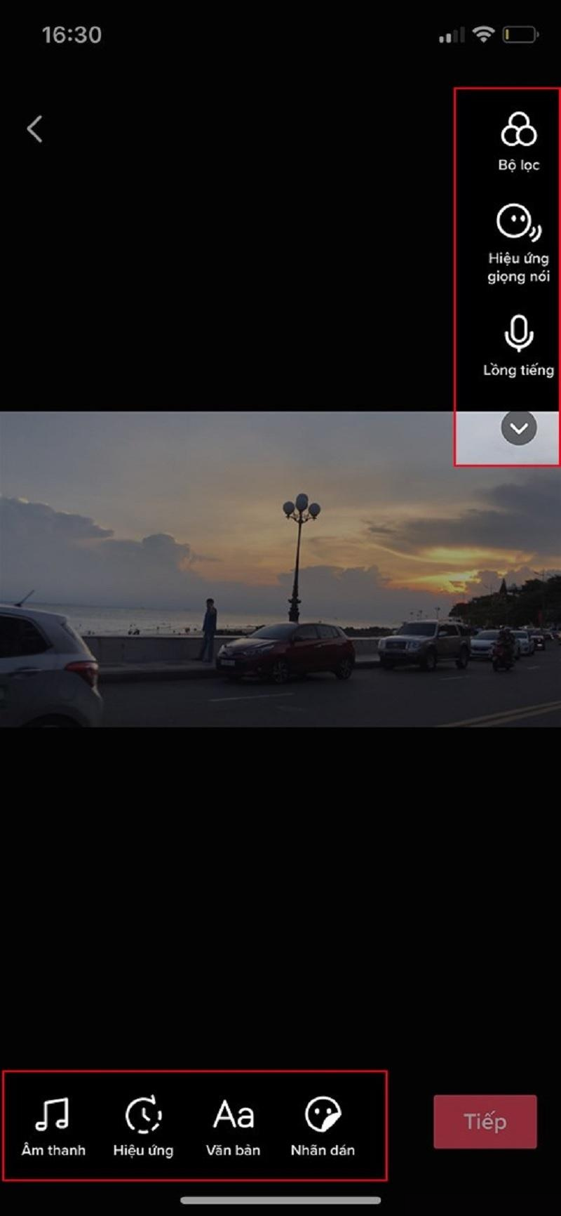 edit video trên tiktok